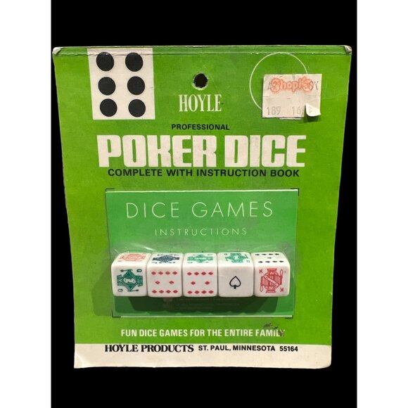 Vintage Hoyle Professional Dice With Instructions Brand New, Dice Games Gambling - Picture 1 of 2